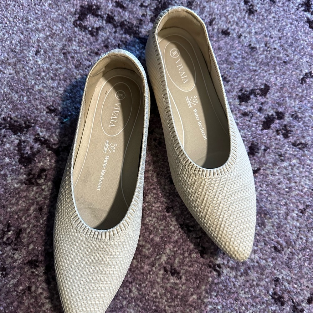 Viviana Almond-Toe Ballet Flats